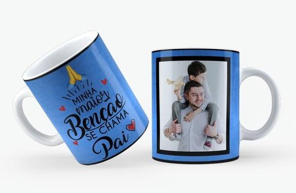 Caneca Personalizada com Foto Dia dos Pais Presente para Pai