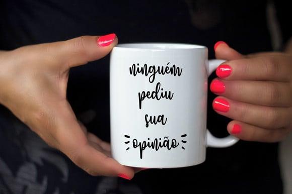 Caneca personalizada ninguém pediu sua opinião