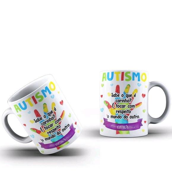 Caneca personalizada orgulho autismo presente lembrança