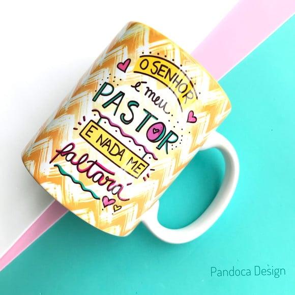 Caneca Personalizada o Senhor É Meu Pastor Cristão