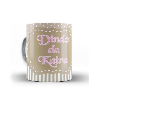 Caneca Personalizada Padrinhos Batismo Anjinha Dindo Dinda