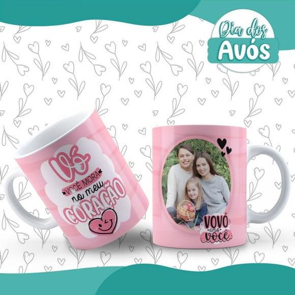 Caneca Personalizada Vovó Com Foto Vó Avó