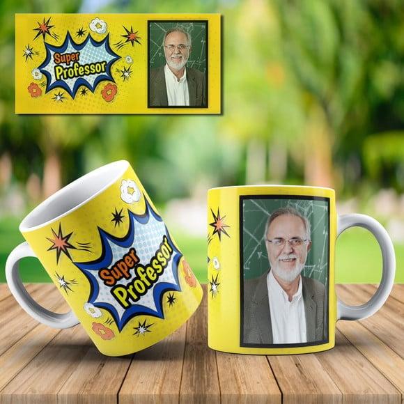 Caneca personalizada super professor presente professor foto
