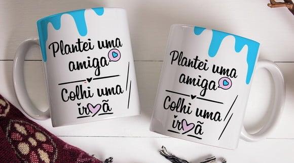 Caneca Plantei Uma Amiga Colhi Uma Irmã Personalizada Nome