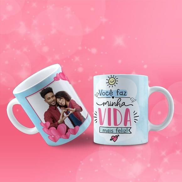 Caneca personalizada você faz minha vida mais feliz