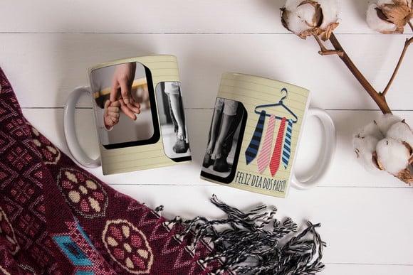 Caneca Porcelana Personalizada com Foto Dia dos Pais