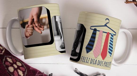 Caneca Porcelana Personalizada com Foto Dia dos Pais