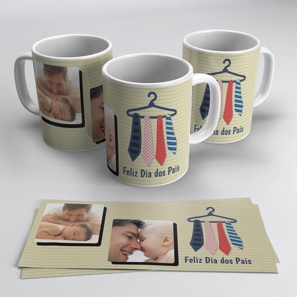 Caneca Porcelana Personalizada com Foto Dia dos Pais