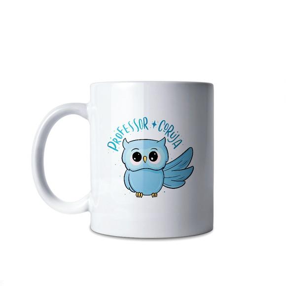 Caneca professor coruja presente professora coruja
