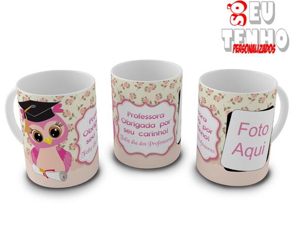 Caneca professora presente professora com foto lembrança pro