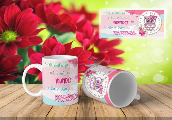 Caneca professora presente professora lembrança professores