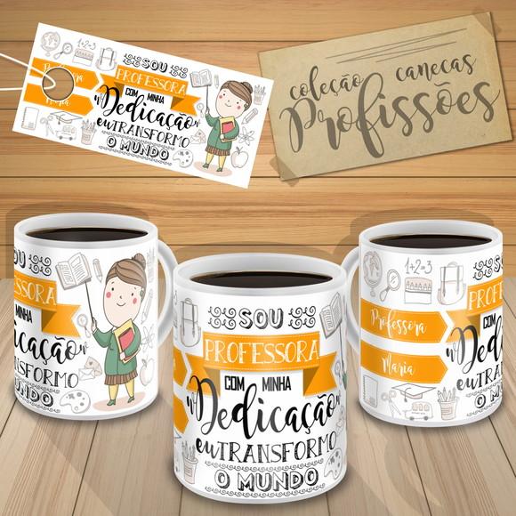 Caneca professora profissão eu sou professora