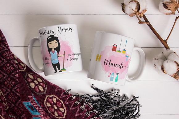 Caneca Serviços Gerais Feminina Personalizada