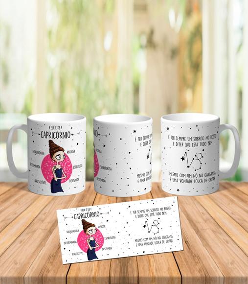 Caneca signo capricórnio ela é de capricórnio presente