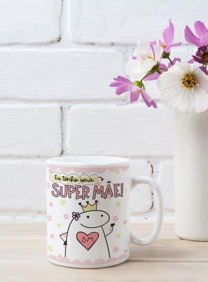 Caneca Super Mãe Presente Mãe Lembrança Personalizada Mãe