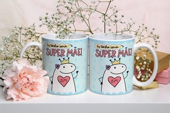 Caneca Super Mãe Presente para Mãe Caneca Meme