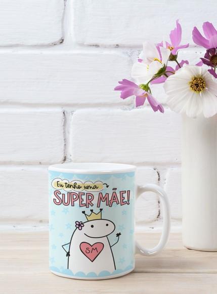Caneca Super Mãe Presente para Mãe Caneca Meme