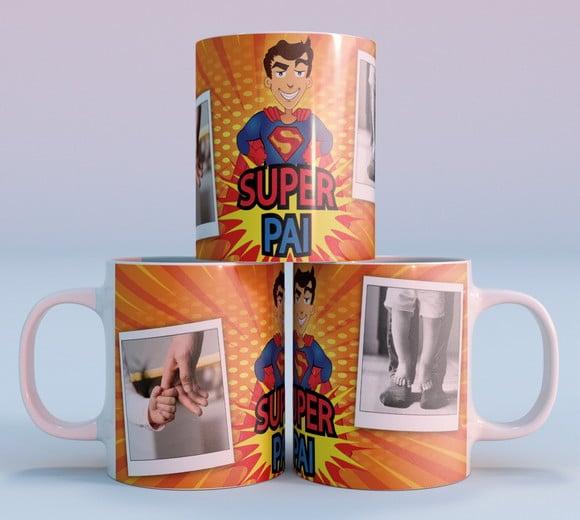Caneca Super Pai C/ 2 Fotos