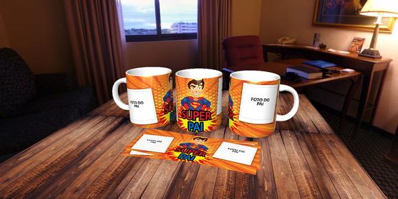 Caneca Super Pai C/ 2 Fotos