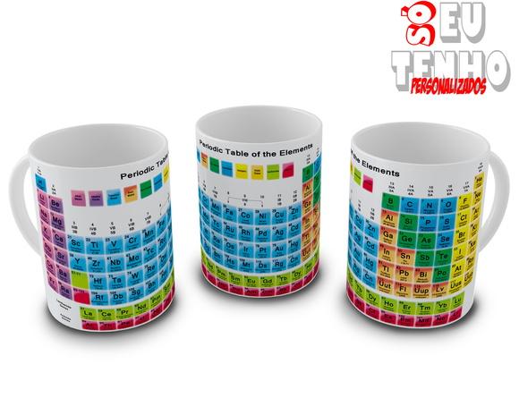 CANECA TABELA PERIÓDICA (QUÍMICA)