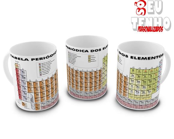 CANECA TABELA PERIÓDICA (QUÍMICA)