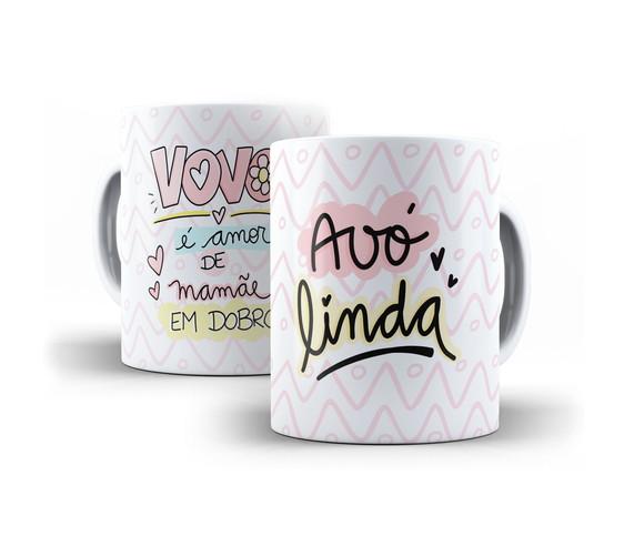 Caneca Vovó Avó Linda Presente Vovó Lembrança Vovó