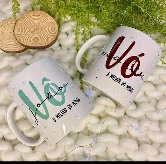 Caneca Vovô e Vovó Presente Avós Lembrança Vovô e Vovó