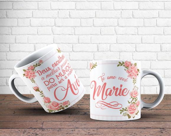 caneca Vovó lembrança vó Deus escolheu a melhor vovó