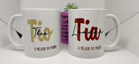 Canecas Tio e Tia Presente Titios Lembrança Titio e Titia