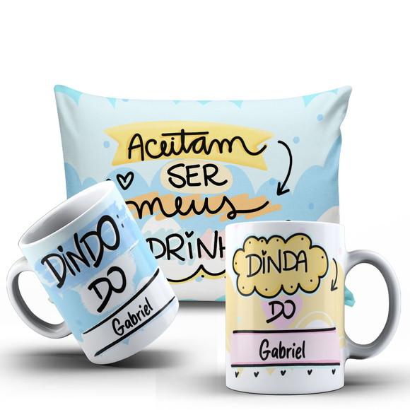 Convite Batismo Aceitam Ser Meus Padrinhos Kit Presente