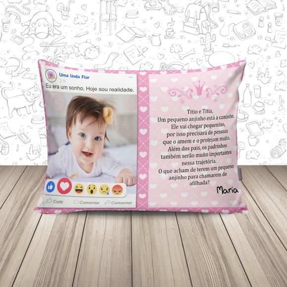 Convite Batizado Padrinhos Batismo Dindos Lembrança Foto