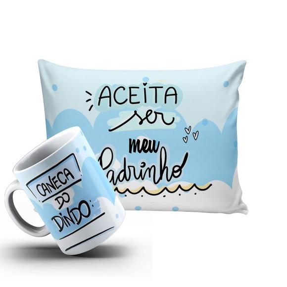 Convite Dinda Din de Batismo Kit Convite de Batizado