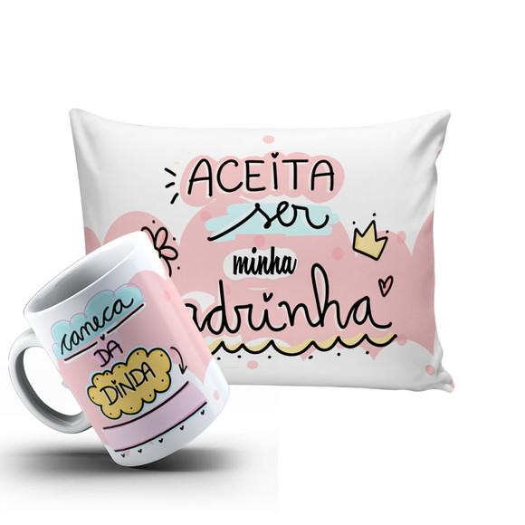 Convite Dinda Din de Batismo Kit Convite de Batizado