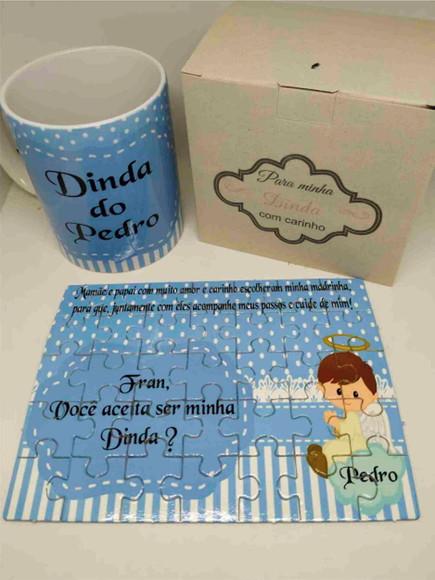 Kit Convite De Batizado Padrinhos