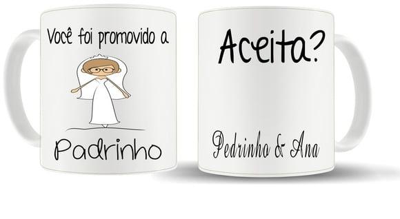 Kit Convite Padrinhos (4 Canecas)