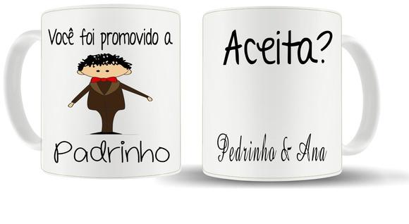 Kit Convite Padrinhos (4 Canecas)