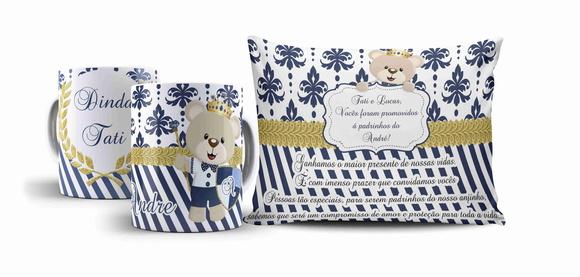 Kit Dindo e Dinda Convite Batizado