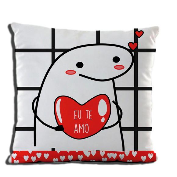 Mini Almofada Decorativa Dia dos Namorados Meme Flork 20x20