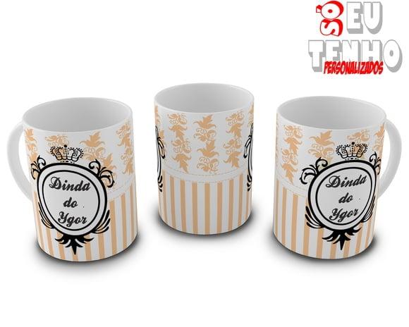 Par de Canecas Dindo e Dinda Personalizadas