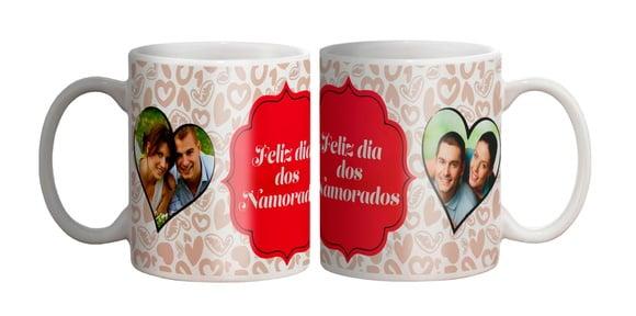 Par de canecas Feliz dia dos Namorados