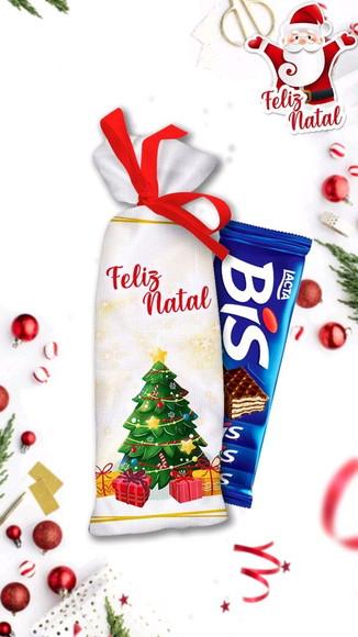 Porta caixa de chocolate bis Natal lembrança presente Natal