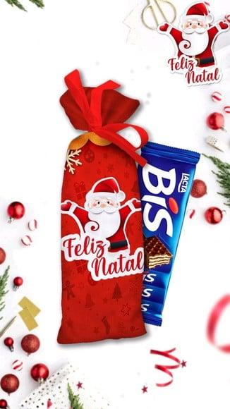 Porta caixa de chocolate bis Natal lembrança presente Natal
