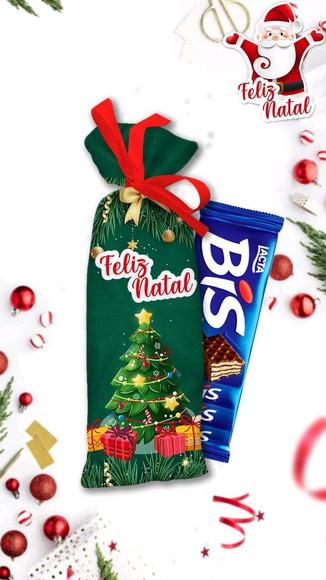 Porta caixa de chocolate bis Natal lembrança presente Natal