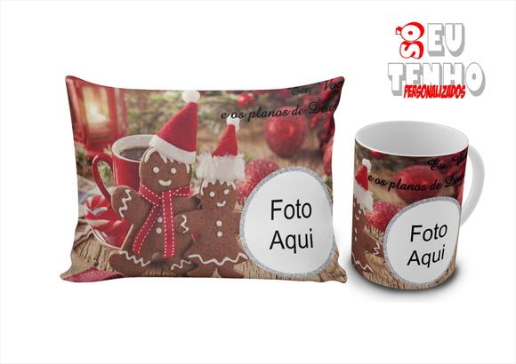 presente de natal kit fofo caneca almofada kit natal