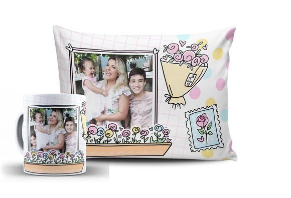 Presente Mãe Lembrança Dia das Mães Kit Personalizado Foto