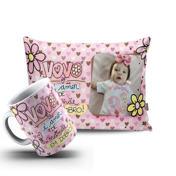 Presente Vovó é amor de mãe em dobro lembrança vovó