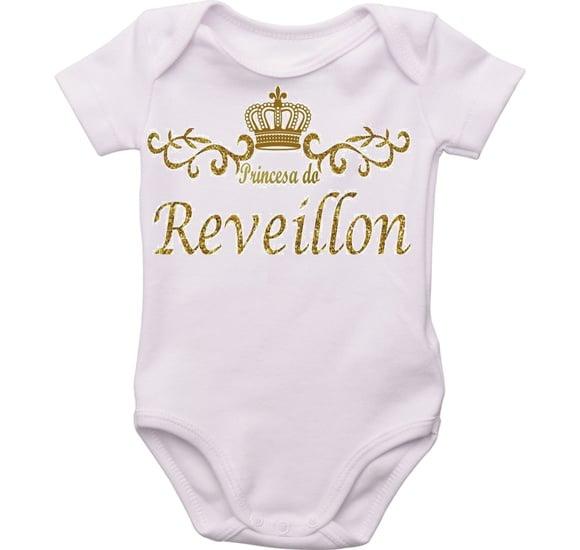 Roupa bebê Body Bebê Princesa do Reveillon Ano novo