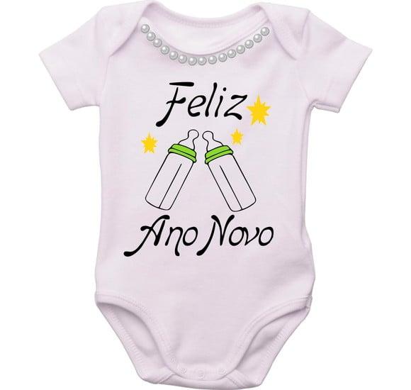 Roupa Bebê personalizada Feliz Ano Novo