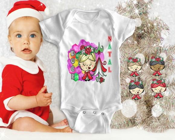 Roupa natal bebê body natal doce natal menina