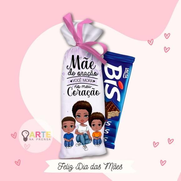 Saquinho Porta Chocolate Bis Dia das Mães Lembrancinha Mãe